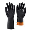 T511 Black outside Orange inside Latex Rubber Glove